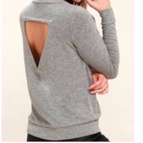 Chaser "Good Vibes Only" Open Back Sweatshirt, XS - Picture 3 of 7